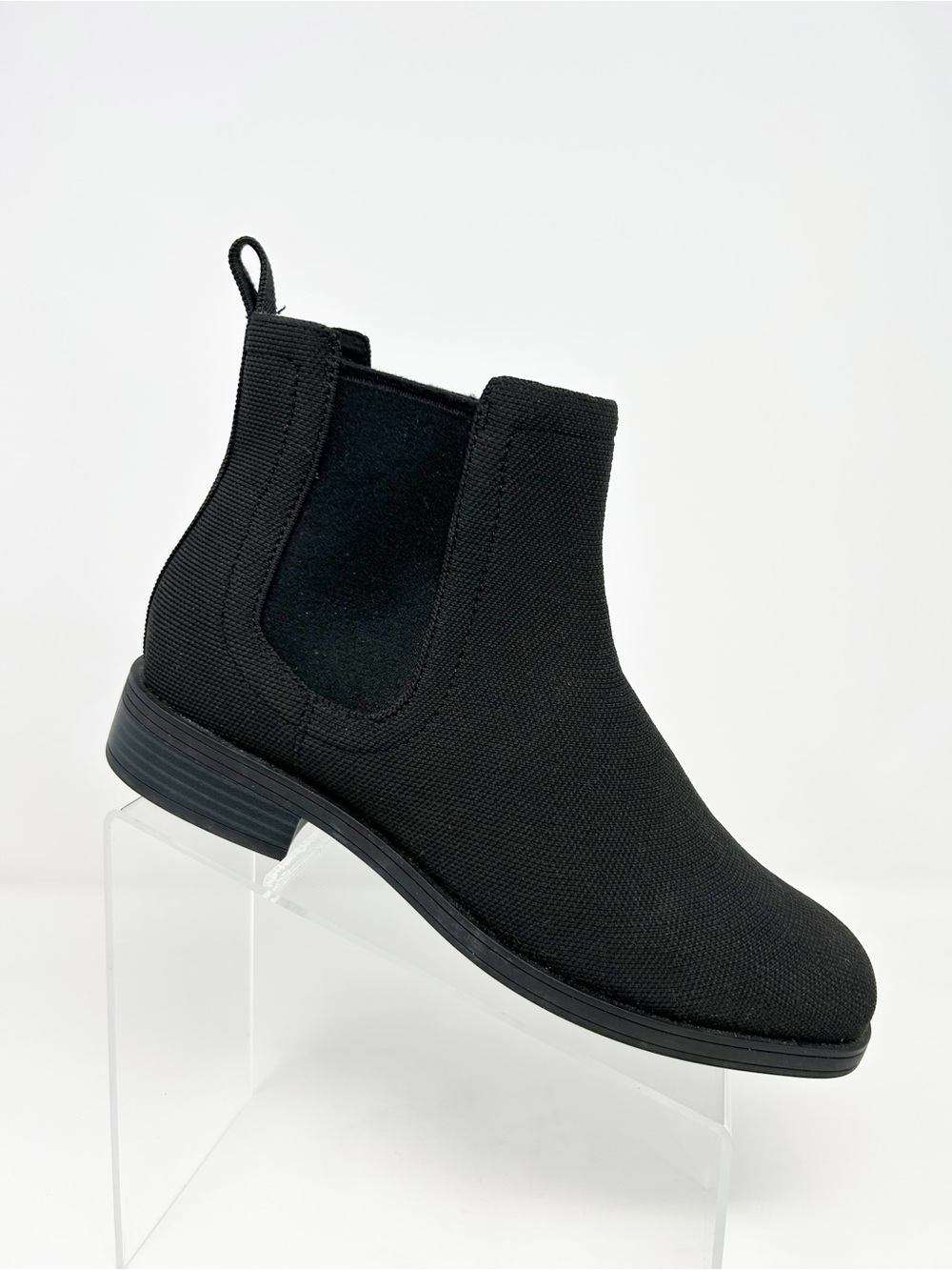 Vivaia Chelsea Ankle Boots Womens Black Slip-On Elastic Gore Pull Tab Size 41